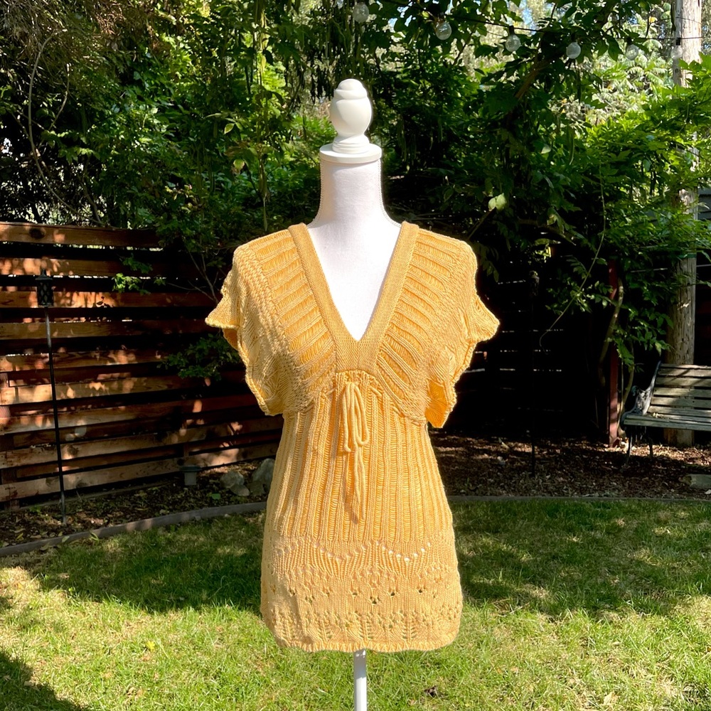 Golden Yellow Knit Top